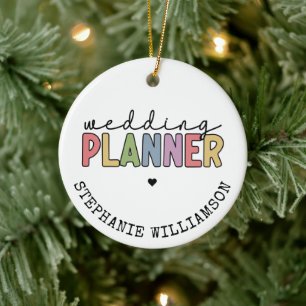 Custom Wedding Planner Event Planner Keramik Ornament