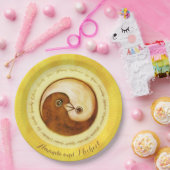 CUSTOM WEDDING PLATE 9" Gold YinYang taucht Harmon Pappteller (Party)