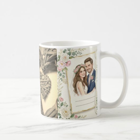 Custom Wedding Portrait Mug  Kaffeetasse (Rechts)