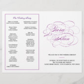 Custom Wedding Program - Lila (Vorderseite)