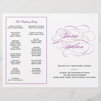 Custom Wedding Program - Lila