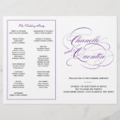 Custom Wedding Program - Lila (Vorderseite)