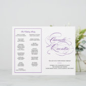 Custom Wedding Program - Lila (Stehend Vorderseite)