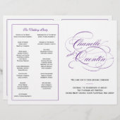 Custom Wedding Program - Lila (Vorne/Hinten)