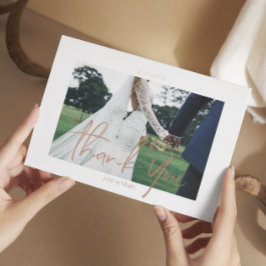 Custom Wedding Real Foil 2 Fotos Danke Karten