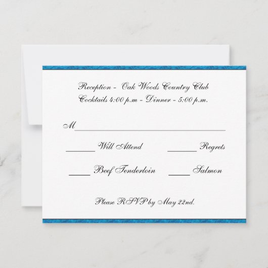 Custom Wedding Response Card RSVP Karte (Vorderseite)