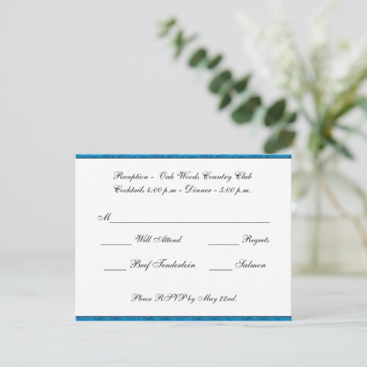 Custom Wedding Response Card RSVP Karte (Stehend Vorderseite)