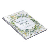 Custom Wedding Retreat Dusty Blue Wildblumen Notizblock (Rechte Seite)