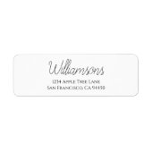 Custom Wedding Return Labels (Vorne)