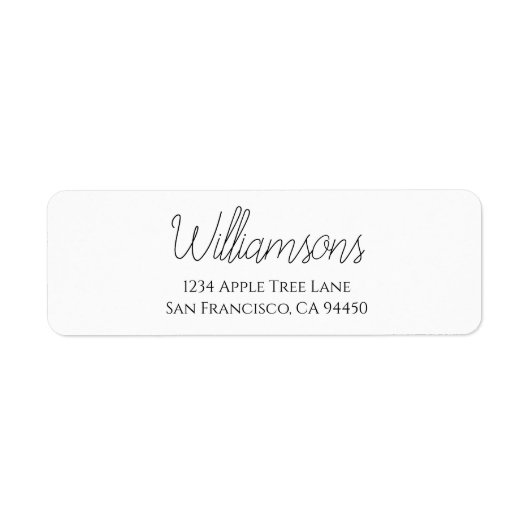 Custom Wedding Return Labels (Vorne)