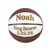 Custom Wedding Ring Bearer Keepake Basketball (Vorderseite)