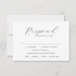 Custom Wedding RSVP Cards Sage Green Karte