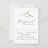 Custom Wedding RSVP Cards Winter Botanicals Karte (Vorderseite)