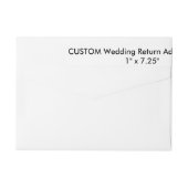 Custom Wedding Rücksendeadressen-Aufkleber 1" x 7, (Rückseite)