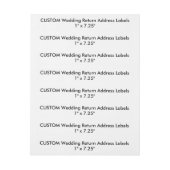 Custom Wedding Rücksendeadressen-Aufkleber 1" x 7, (Bogen)