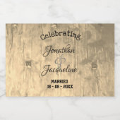 Custom Wedding Rustic Chic Mini Liquor Labels Alkoholflaschenetikett (Einzelnes Label)