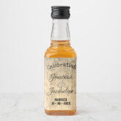 Custom Wedding Rustic Chic Mini Liquor Labels Alkoholflaschenetikett (Vorderseite)