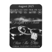 Custom Wedding Save the Date Calendar Magnet (Vertikal)