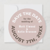 Custom Wedding Save the Date - Carved Wood Round (Rückseite)