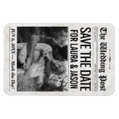 Custom Wedding Save the Date Einladung Zeitung Magnet (Horizontal)
