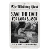 Custom Wedding Save the Date Einladung Zeitung Magnet (Vertikal)