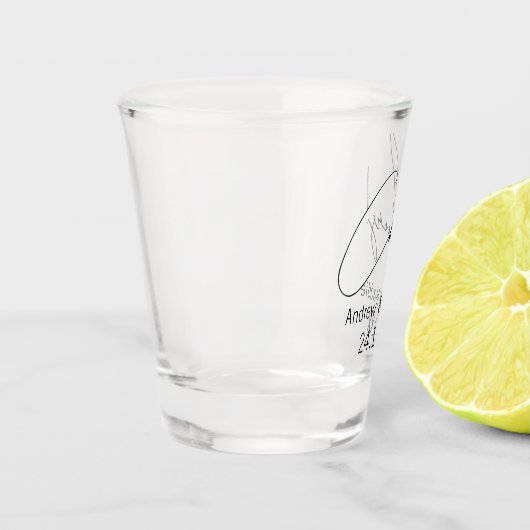 Custom Wedding Shot Glass Cheers Schnapsglas (Links)