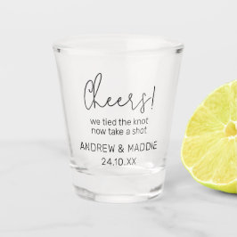 Custom Wedding Shot Glass Cheers Wir tippen den Kn Schnapsglas