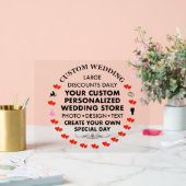Custom Wedding Sign 8" x 10" Acryl Acrylschild (Hochzeit)