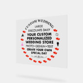 Custom Wedding Sign 8" x 10" Acryl Acrylschild (Winkel)