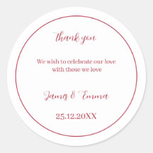 Custom Wedding Simple Red