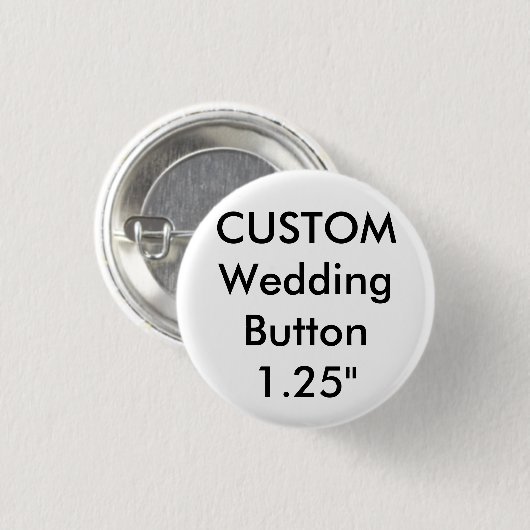 Custom Wedding Small 1.25" Round Button Button (Vorne & Hinten)