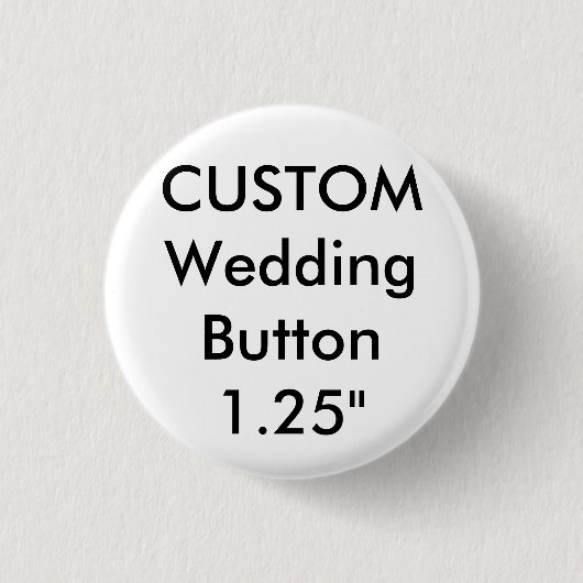 Custom Wedding Small 1.25" Round Button Button (Vorderseite)