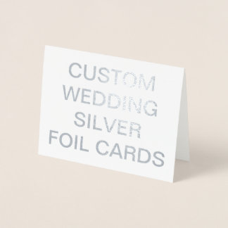 Custom Wedding Small Personalisiert Silver Foil Ca Folienkarte