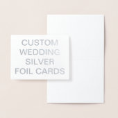 Custom Wedding Small Personalisiert Silver Foil Ca Folienkarte (Anzeige)