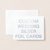 Custom Wedding Small Personalisiert Silver Foil Ca Folienkarte (Vorderseite mit Umschlag)