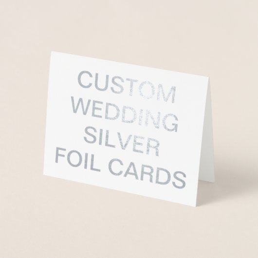 Custom Wedding Small Personalisiert Silver Foil Ca Folienkarte (Vorderseite)