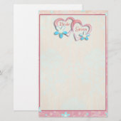 Custom Wedding Stationery Briefpapier (Vorne/Hinten)
