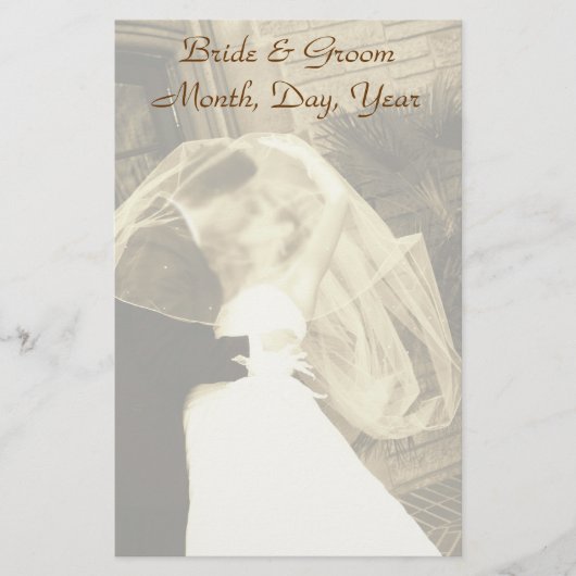 Custom Wedding Stationery Briefpapier (Vorderseite)