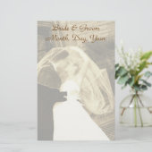 Custom Wedding Stationery Briefpapier (Stehend Vorderseite)