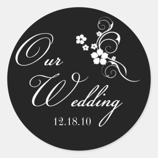 Custom Wedding Sticker (Vorderseite)