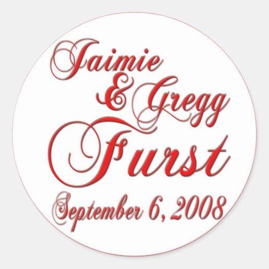 Custom Wedding Stickers (Vorderseite)