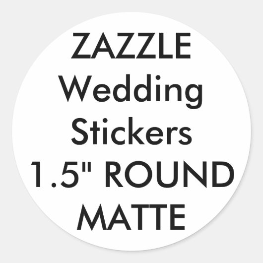 Custom Wedding Stickers 1,5" ROUND MATTE (20 k.) (Vorderseite)