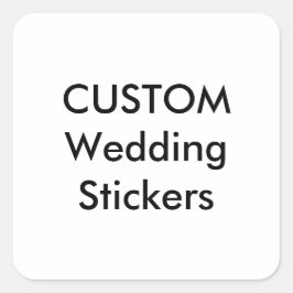 Custom Wedding Stickers 1.5" SQUARE GLOSSY, 20 pk.