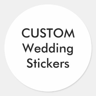 Custom Wedding Stickers 3" RUNDE GLOSSY (6 Stk.)