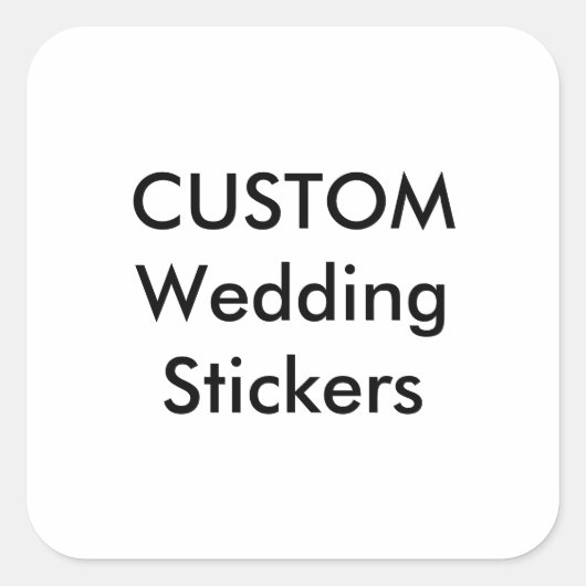 Custom Wedding Stickers 3" SQUARE GLOSSY (6 Stk.) (Vorderseite)