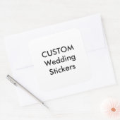 Custom Wedding Stickers 3" SQUARE GLOSSY (6 Stk.) (Umschlag)