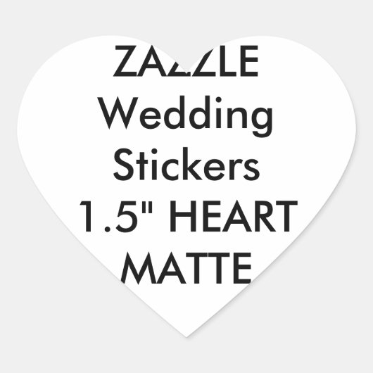 Custom Wedding Stickers HEART MATTE (20 k.) (Vorderseite)