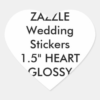 Custom Wedding Stickers HERZ GLOSSY (20 pk.)