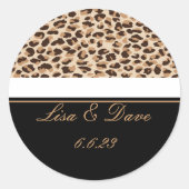 Custom Wedding Stickers Leopard Print (Vorderseite)