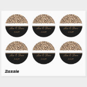 Custom Wedding Stickers Leopard Print (Blatt)